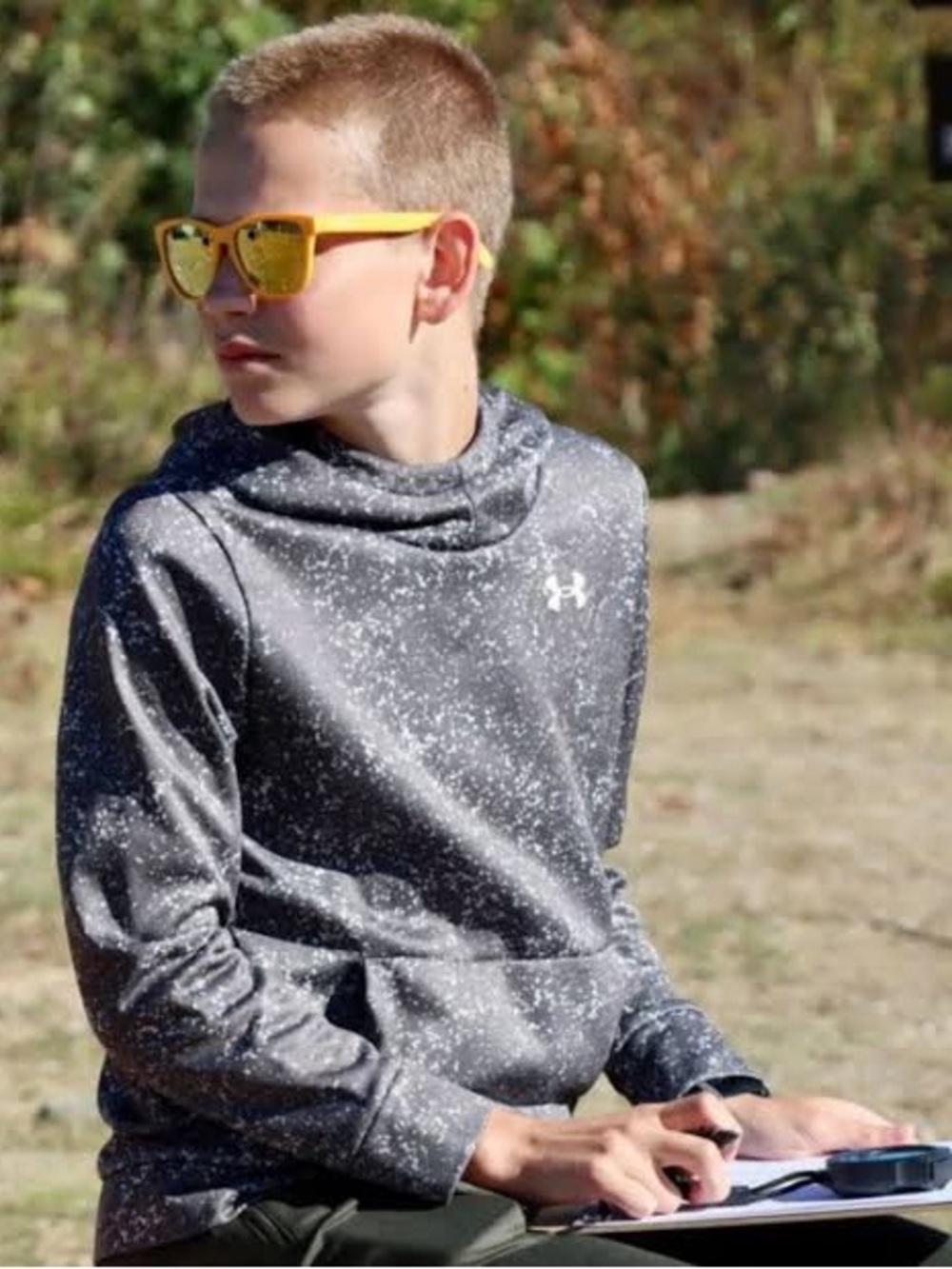 Under Armour YM Gray Speckle Kids' Hoodie